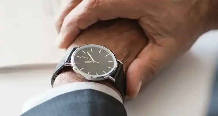 businessman wearing watch